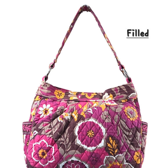 Vera Bradley Handbags - Vera Bradley Pink and Brown Reversible Shoulder Bag with Spacious Interior